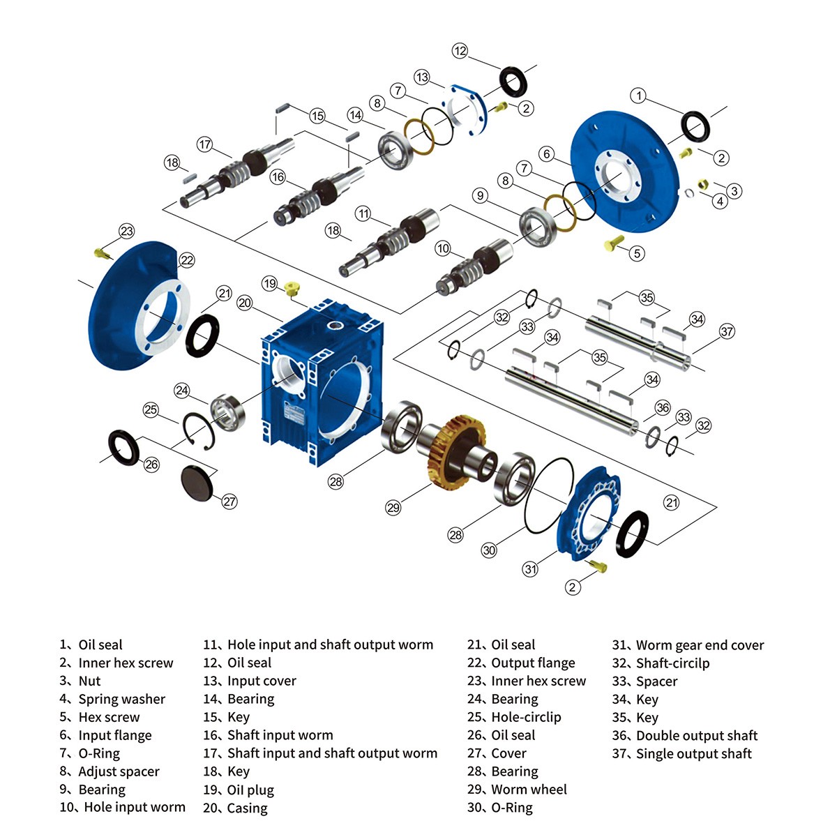 NMRV50 spare parts NMRV50 spare parts